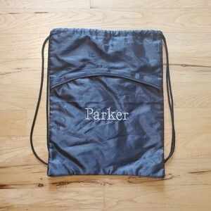 THIRTY One "Parker" Drawstring Cinch Sac Backpack Black Gray Twill